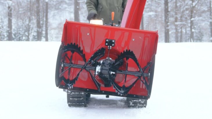 【中型ハイブリッド除雪機】 オーガローリング操作