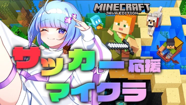 【マイクラ初心者】サッカー見ながら整地とか穴掘り【Minecraft】生放送 Live