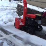 完成したフジイ中型ディーゼルロータリー除雪機での除雪作業( ･ิω･ิ)９