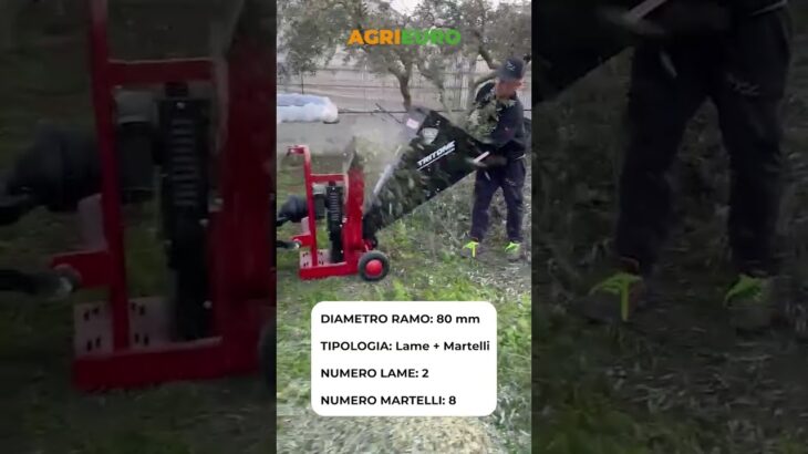 Biotrituratore a trattore Ceccato Tritone Maxi PTO attacco 3 punti