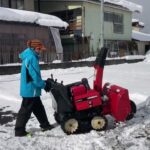 長男　季希の除雪機デビュー