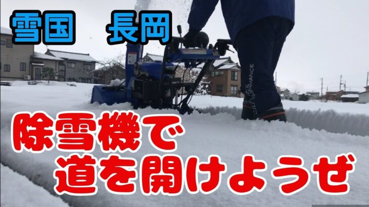 【雪国　長岡】除雪機で雪をカッ飛ばしちゃおう