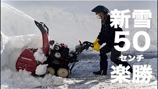 2023年1月30日 ホンダ除雪機 積雪50センチ（新潟県長岡市）