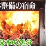 焼却炉で伐採木の処分　薪棚  【竹林整備】#43