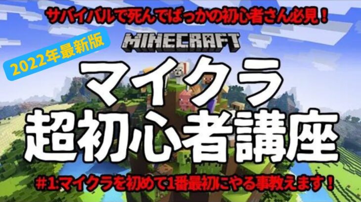 【超初心者でもわかるマイクラ講座】 ゲームの始め方とサバイバルで一番最初に何をやったら良いのかを解決します！お子さんが困ってるママ＆パパ必見【Switch/統合版/マインクラフト/Minecraft】