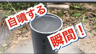 超希少！これが溢れ出る瞬間！【自噴井戸】Well digging