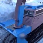 昨年レストアしたフジイ旧式大型ロータリー除雪機の投雪能力はいかほどに( ･ิω･ิ)？