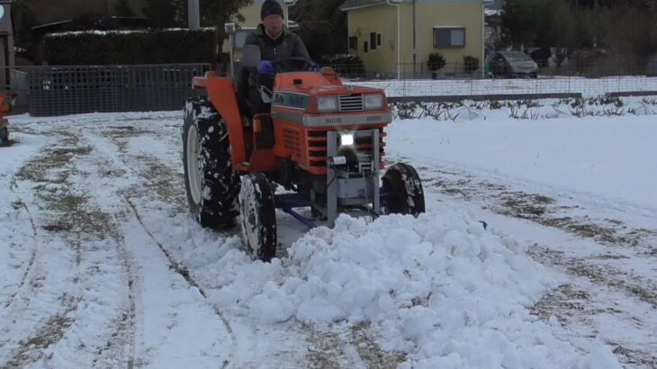 除雪,トラクター除雪機改良,除雪機,ドーザー,排土板,雪かき,手作り,DIY,snow removal,Snowplow,Bulldozer,kubota,L1-265