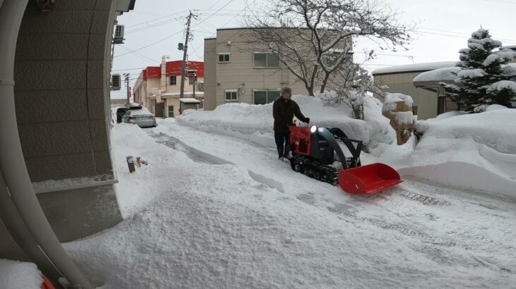 ミニローダーとヤマハ除雪機の合わせ技で手早く除雪!!～今シーズンの除雪は多分終わった嬉しい最高～