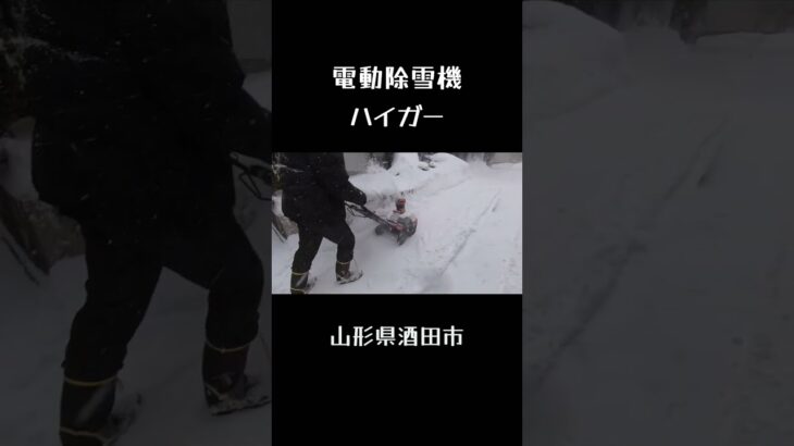 【電動除雪機ハイガー】本編動画も観てね！　#shorts #除雪機 #vlog  酒田市