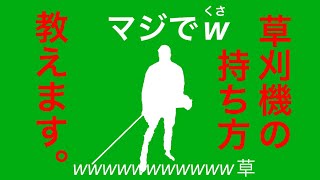 【刈り払い機】草刈機の持ち方解っちゃってマジで草。　　[私の場合]　#造園業　#草刈り