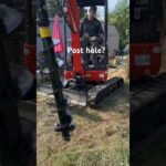 Post hole digger?  Post hole Auger!  With the Kubota KX018