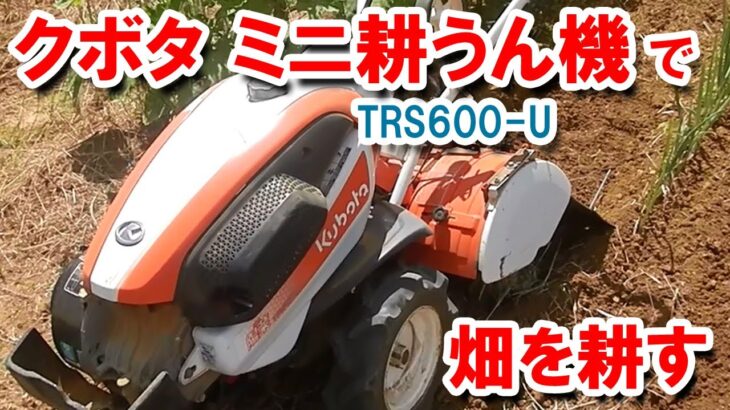 クボタ　耕うん機（陽菜Smile　TRS600-U）で畑を耕す