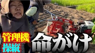 【38歳の時のひろちゃんが持て余した管理機が初登場！】78歳のひろちゃんは管理機を使いこなせるのか？