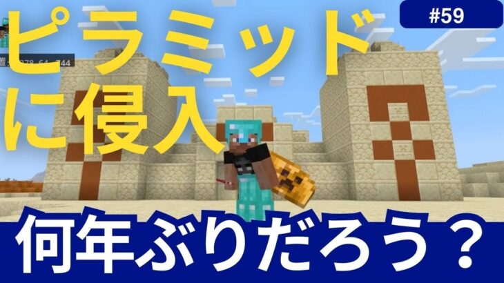 【マイクラ】サボテン自動収穫機を作ったり、ピラミッドに入ったり、メサなので洞窟や廃坑にも期待したり（四捨五入すると60歳、還暦的な統合版マインクラフト 1.20 アップデート その59）