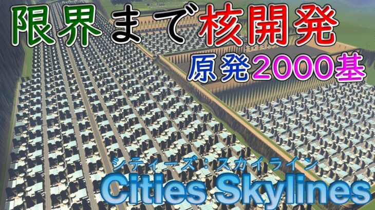 原子力発電所2000基建てたら、関電の57倍超えの電力を発電できちゃった【シティーズ：スカイライン PLAYSTATION4 EDITION / Cities Skylines】