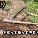 【筍掘り】長い鍬を使って掘ってみたら…笑っ