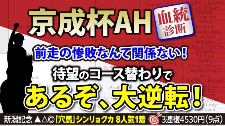 【京成杯オータムハンデ2024｜血統診断】中山マイルなら元気100倍！大敗も気にせず狙うべき注目馬＆穴馬はコレだ！