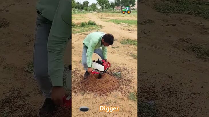 Hole Digger Portable  Engine #digger youtubeshorts #diggermachine