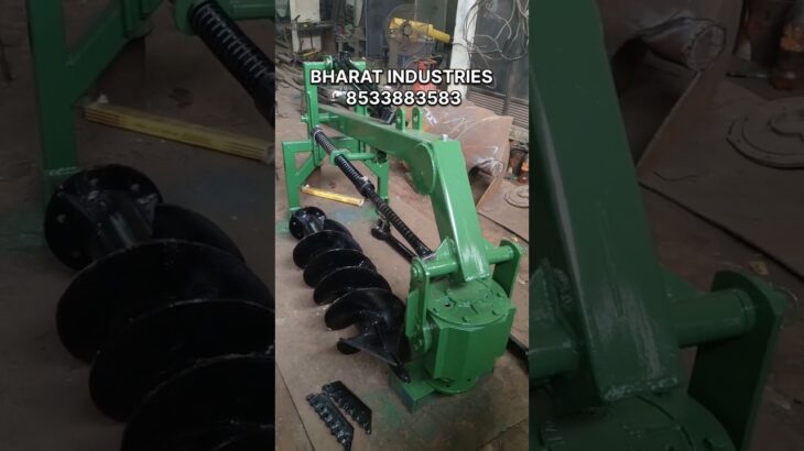 Hydraulic Post Hole Digger Machine| For Hard Soil | Bharat Industries