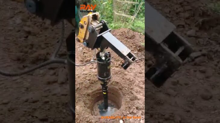 🌍 Conquer Any Terrain with Our Earth Auger! 🚜