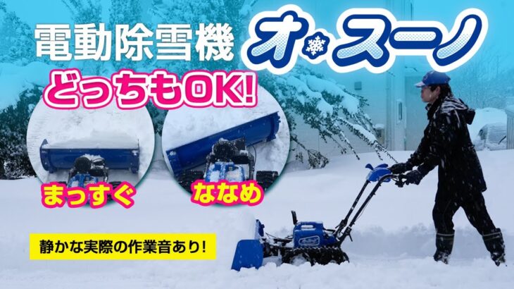 Sasaki【積雪25cm・実際の音あり！】電動除雪機オ・スーノER-801DXの実力！駐車スペースを除雪（青森県）