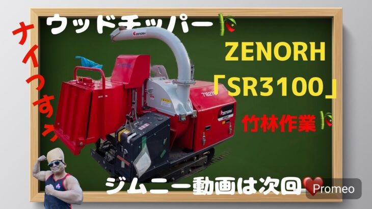 ■ウッドチッパー■Z ENORH製SR3100の竹🎋粉砕　パワーをご覧ください。   4K