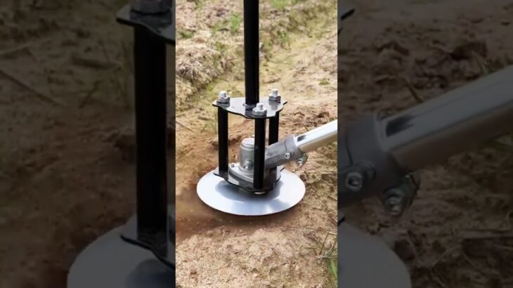 sophisticated machine for making holes in the ground #shorts #agritech #farming