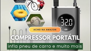 Compressor de ar portátil para seu veículo e muito mais