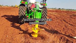 POST HOLE DIGGER MACHINE | tractor mounted post hole digger BHARAT INDUSTRIES