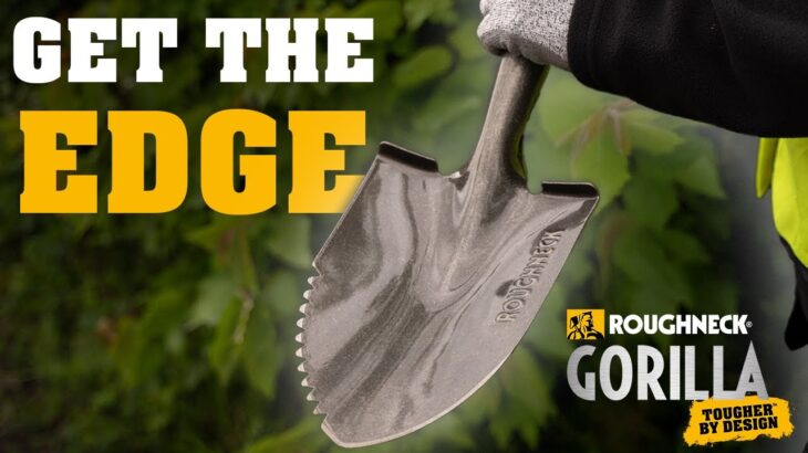 Trenching, Digging, Cutting Roots and More | with the ROUGHNECK Sharp-Edge Micro Shovel – Round!