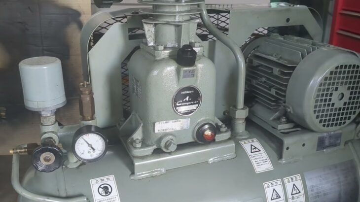 【コンプレッサー】　日立　0.75P-9.5VA6　3435　動作確認　中古販売　@機械の転職