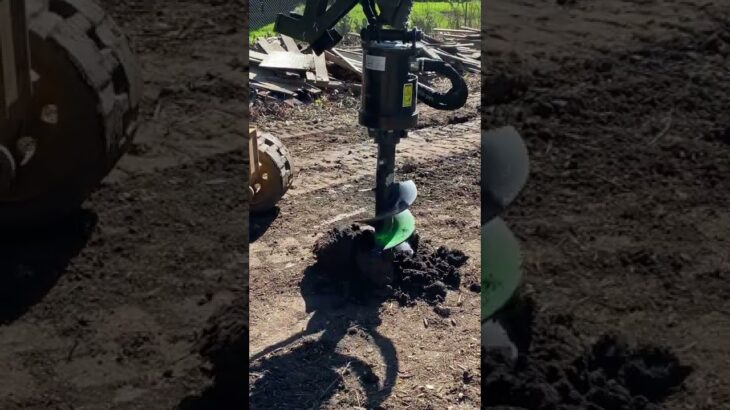 Barn Build Prepping – Post Hole Digging ✅ #shorts