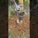 Digging up dirt for a fence #auger #tractor #digging #dirt #sunnyday
