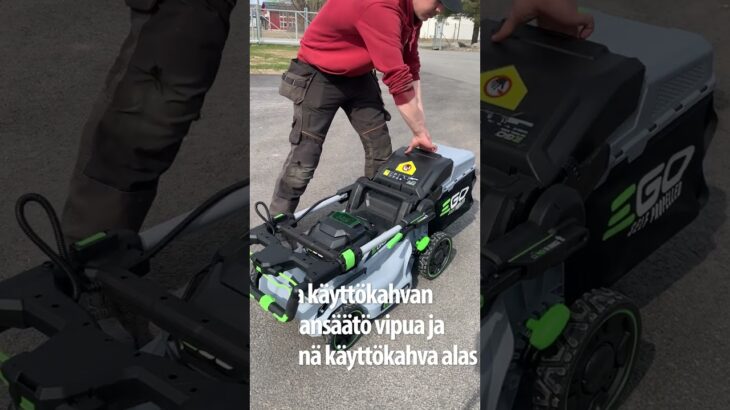 EGO POWER+ Ruohonleikkureiden kokoon taitto