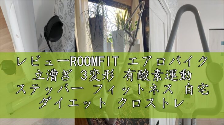 レビューROOMFIT エアロバイク 立漕ぎ 3変形 有酸素運動 ステッパー フィットネス 自宅 ダイエット クロストレーナー フィットネスバイク ROOMBIKE AERO