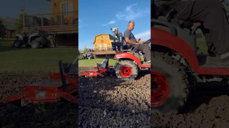 Rototilling the Garden #garden #gardening #tractor #kioti #planting