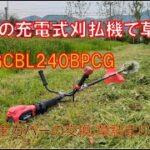 コメリの充電式刈払機で草刈り作業しました