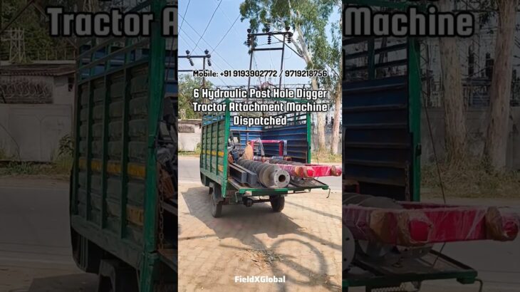 6 Hydraulic Post Hole Digger Auger Machine #auger #earthauger #postholeauger #diggermachine #tractor