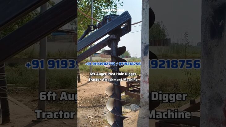 6ft Height Post Hole Digger Tractor Attachment Machine #auger #ytshorts #digger #delhi #ytshort