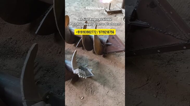 8ft Auger Blades and Diamond Bits Post Hole Digger Auger #drillbitset #drillingbit #auger #jcb #yt