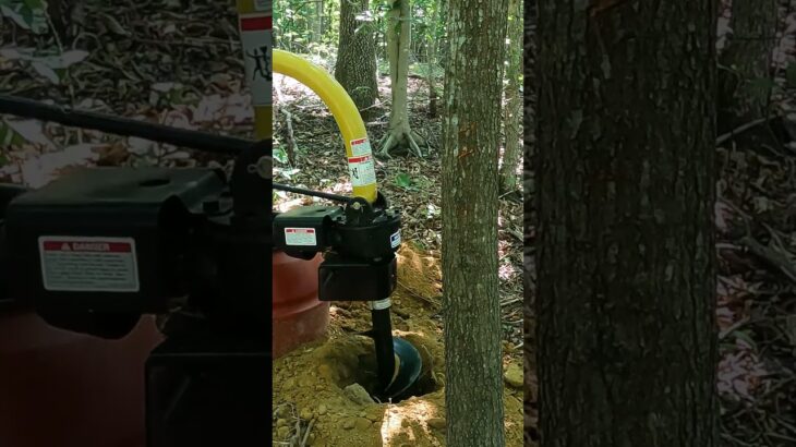 Kubota BX Digging Post Holes
