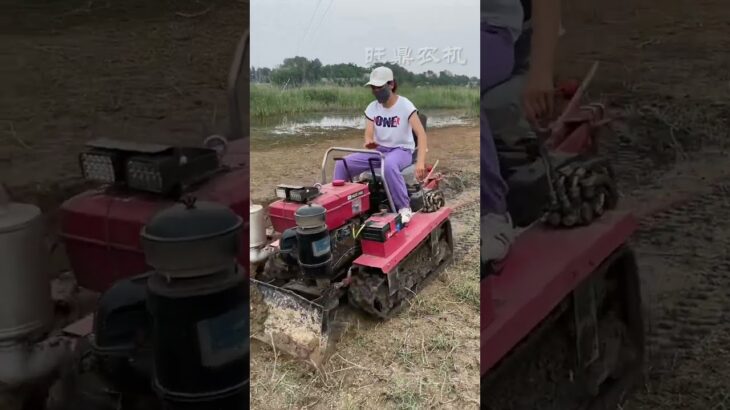 Mini double tractor One machine with multiple uses saves time effort.#farmi #farming #agriculture p