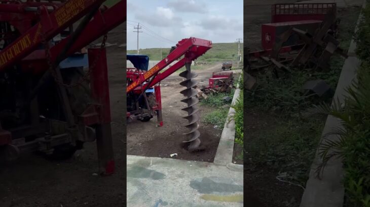 Post hole digger #diggermachine #digger #crane #fabrication #machinery #tractor