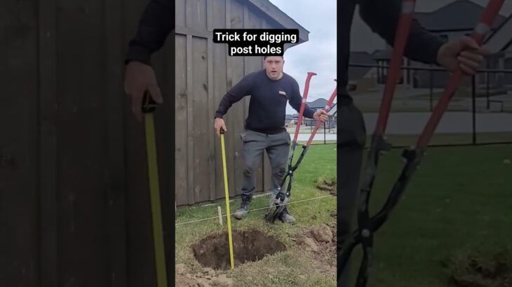 Trick for digging post holes, mark the depth on your digger. #diytips #fence #fencebuild #renotips