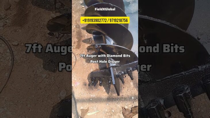 6ft Heavy Duty Drilling Auger with Diamond Bits #auger #augertorque #earthauger #diggerattachments