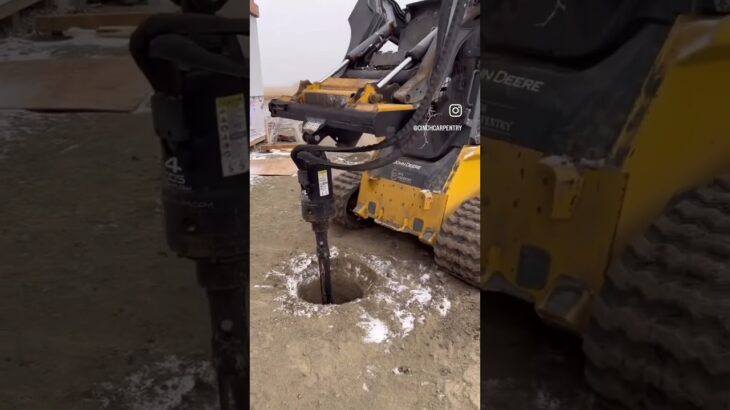 Post hole digger cleaner outter 6000 definitely has a ring to it 😂 #PostFrame