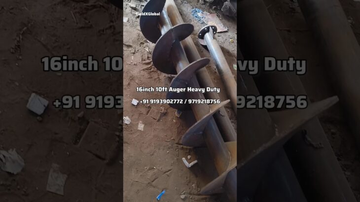 16inch 10ft Auger Manufacturer FieldXGlobal #auger #drillingbit #augermachine #earthauger #india