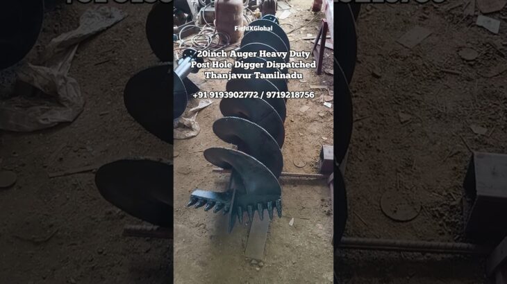 20in Auger Heavy Duty Post Hole Digger Attachment #tractorattachments #arjun605di #mahindra #digger