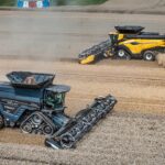 New Holland CR11 & Fendt Ideal 10T im Weizen auf dem Landgut Grapzow. Großmähdrescher im Einsatz 25